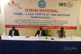 L’Association des Professionnels de la Presse en Ligne du Mali (APPEL MALI) avec le soutien de International Media Support (IMS) est en conclave à MAEVA PALACE pour le cadre du forum national sur les droits et obligations numériques. Tous droits réservés © Boub’s SiDiBÉ | digital Studio